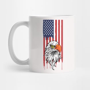 America Flag and USA Eagle Mug